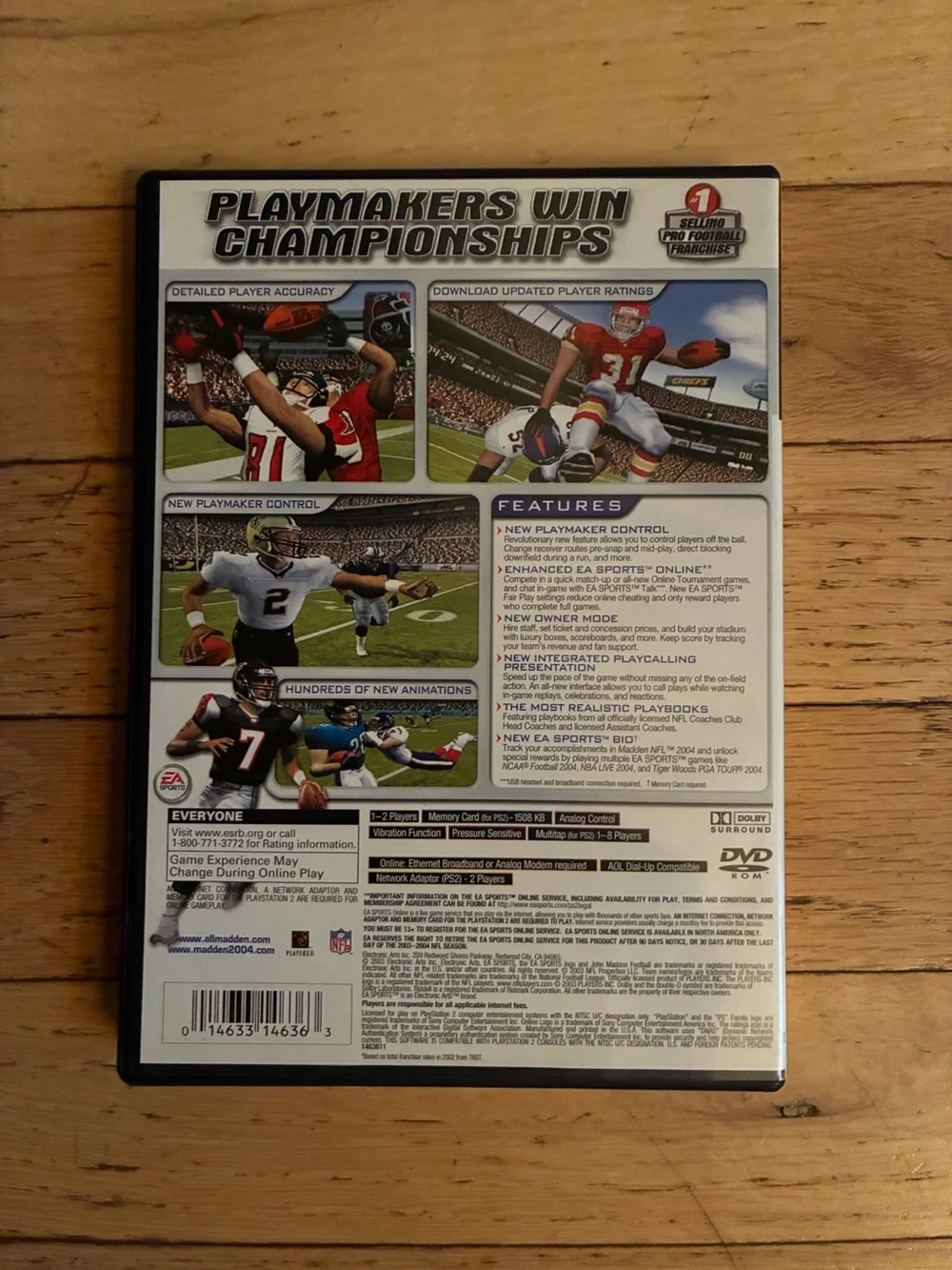 EA SPORTS Madden 2004 Video Game - White, Red, Black Cover - CIB